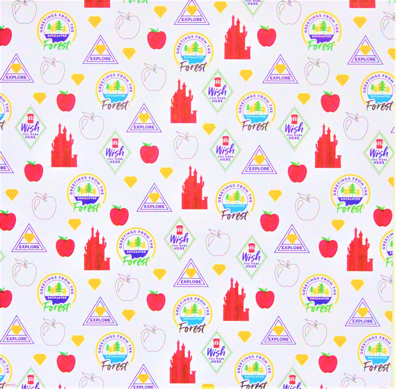 Disney Princess Snow White Enchanted Forest 12x12 Scrapbook Paper